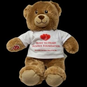 BUILD-A-BEAR WORKSHOP CLASSIC LT BROWN TEDDY BEAR HOSPICE FOUNDATION T-S…